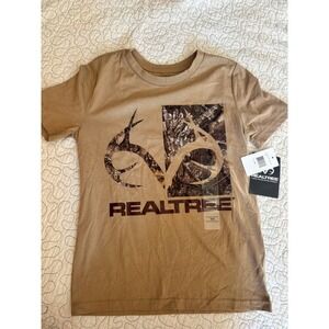 Realtree Boys Graphic T-Shirt Antler Logo Size Small 8